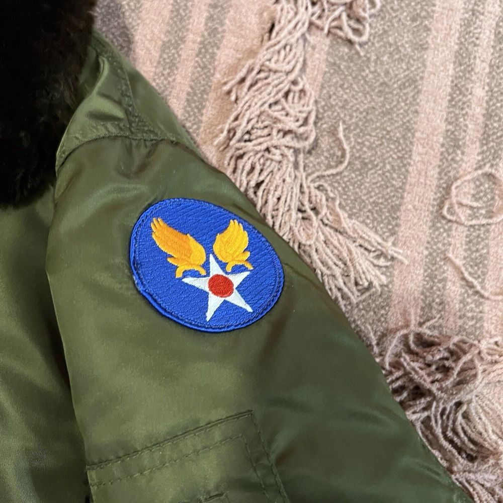 Avirex Vintage Type B-15 Flight Jacket Authentic Aviator LTD Flight Mens‎ SZ LRG - Picture 10 of 16